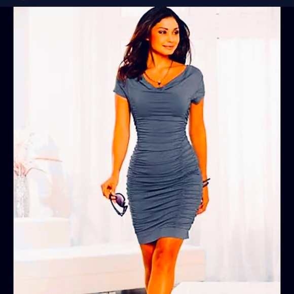 Venus Maxi Runched Dress - Picture 1 of 4